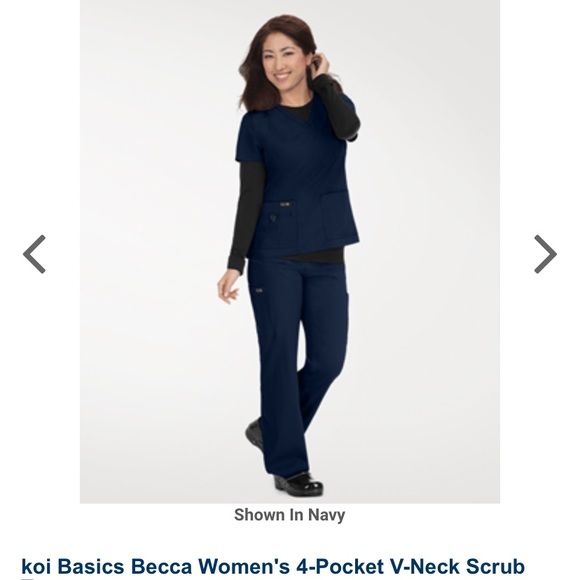 Koi Navy Blue Scrub Set